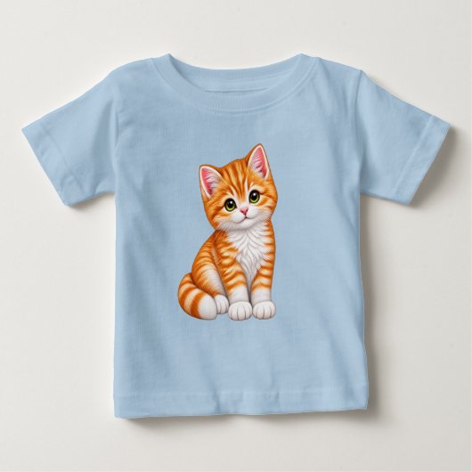 かわいい子猫 ベビーTシャツ (正面)