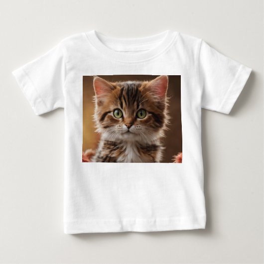 かわいい子猫 ベビーTシャツ (正面)