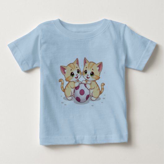 かわいい子猫 ベビーTシャツ (正面)