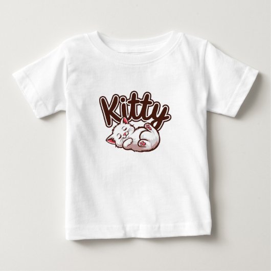 かわいい子猫 ベビーTシャツ (正面)