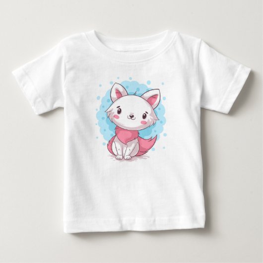 かわいい子猫  ベビーTシャツ (正面)