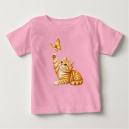 かわいい子猫 ベビーTシャツ