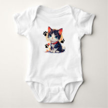 かわいい子猫 ベビーTシャツ