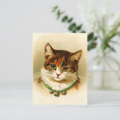 かわいい子猫（ベルカラー） ポストカード (スタンド正面)