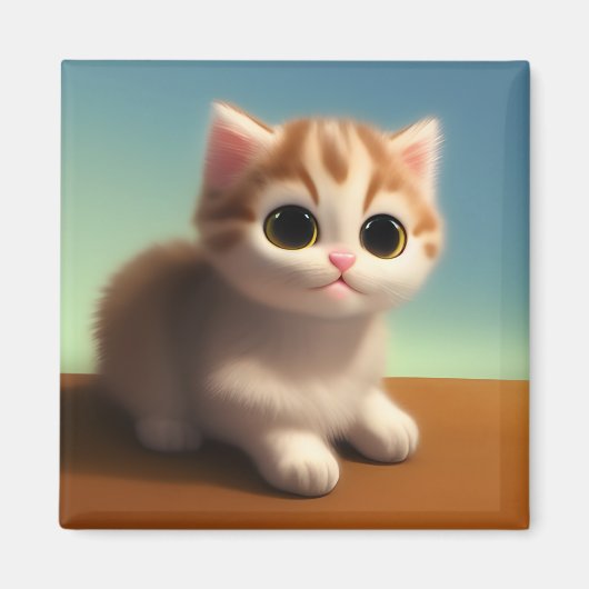 かわいい子猫 マグネット (正面)