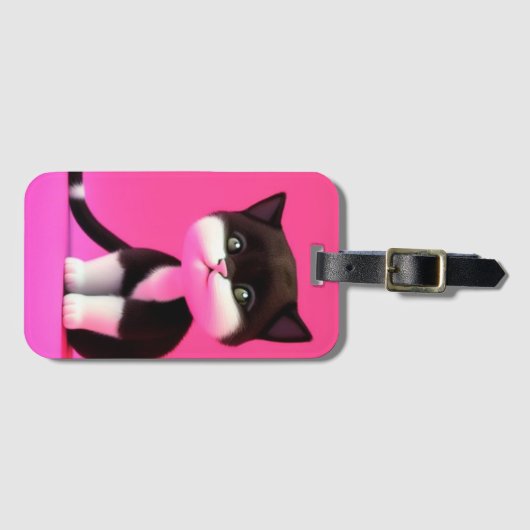 かわいい子猫 ラゲッジタグ (正面横)