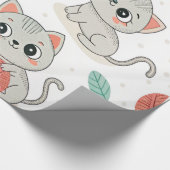 かわいい子猫 ラッピングペーパー (角)