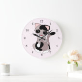 かわいい子猫 ラージ壁時計 (ホーム)