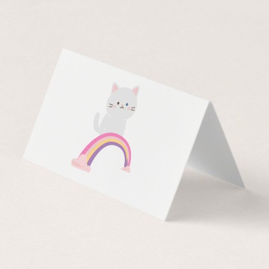 かわいい子猫 名刺 (正面)