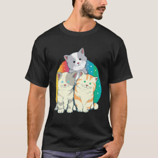 かわいい子猫 愛らしいペット 美しい動物 Tシャツ