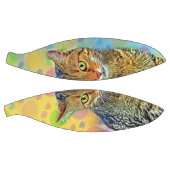 かわいい子猫 – 抽象芸術-カラフル絵画ズ バスケットボール (パネル)