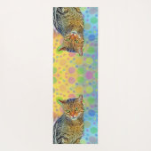 かわいい子猫 – 抽象芸術-カラフル絵画ズ ヨガマット (裏面)