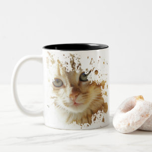 かわいい子猫 猫最高ののオーナーへの贈り物 ツートーンマグカップ