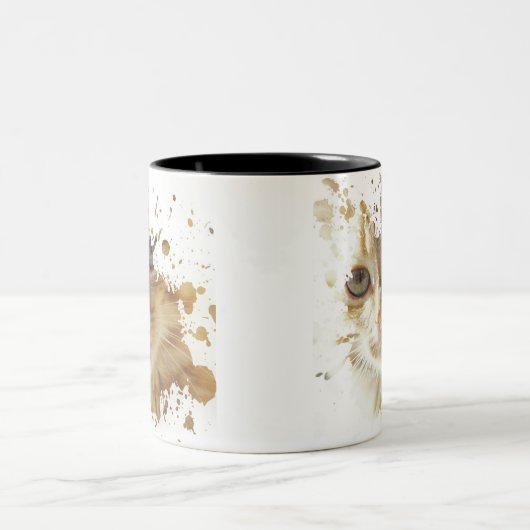 かわいい子猫 |猫最高ののオーナーへの贈り物 ツートーンマグカップ (中央)