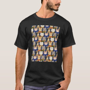 かわいい子猫 猫  uniform姿の猫たち tシャツ