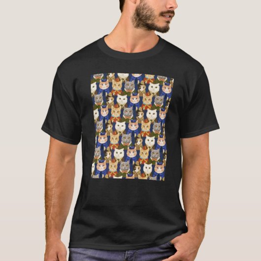 かわいい子猫 猫  uniform姿の猫たち tシャツ (正面)