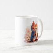 かわいい子猫 私の超能力は祈ることです コーヒーマグカップ (正面右)