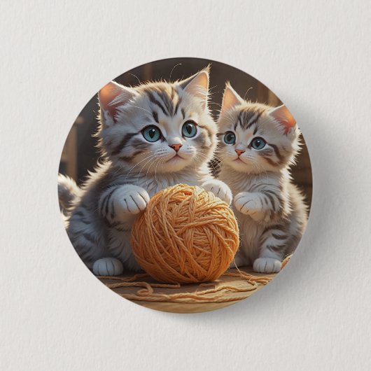 かわいい子猫 缶バッジ (正面)