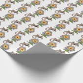 かわいい子猫（花） ラッピングペーパー (角)