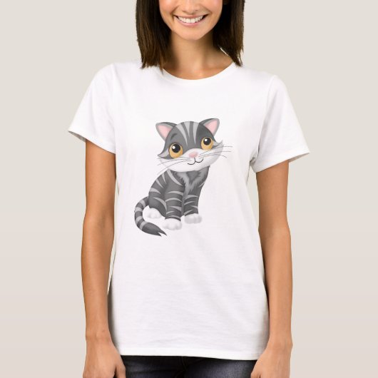 かわいい子猫 Tシャツ (正面)