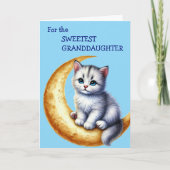 かわいい子猫on the moon孫娘バレンタイン シーズンカード (正面)
