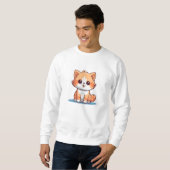 かわいい子猫Tシャツ – かわいい猫好きのデザイン スウェットシャツ (正面フル)