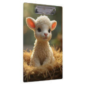 かわいい子羊が飼い葉桶にいる クリップボード (右)