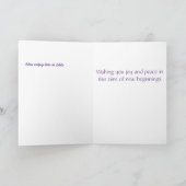 かわいい子羊とイースターエッグ シーズンカード (内部)