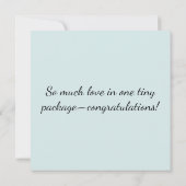 かわいい子羊とフローラクラウンイラストレーション カード (裏面)