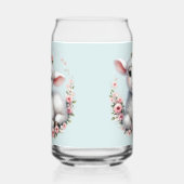 かわいい子羊とフローラクラウンイラストレーション ガラス缶 (右)