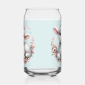 かわいい子羊とフローラクラウンイラストレーション ガラス缶 (左)