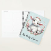 かわいい子羊とフローラクラウンイラストレーション プランナー手帳 (ディスプレー)