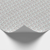 かわいい子羊とフローラクラウンイラストレーション ラッピングペーパー (角)