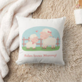 かわいい子羊とママの赤ちゃんの保育室の飾り クッション (ブランケット)