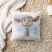 かわいい子羊のキャラクター クッション (ブランケット)