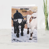 かわいい子羊のクリスマスカード ファームスタイル ノートカード (正面)