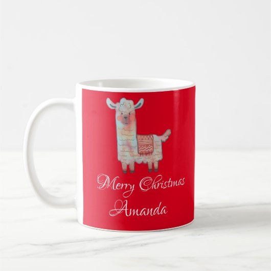 かわいい子羊のクリスマス コーヒーマグカップ (左)
