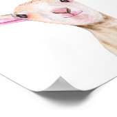 かわいい子羊のバーヤード鶏の水色 ポスター (角)