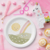 かわいい子羊のベビーシャワーパーティーの飾り ペーパープレート (パーティー)