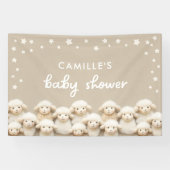 かわいい子羊のベビーシャワー 横断幕 (横)