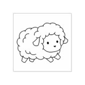 かわいい子羊のランブ 色を塗って ラバースタンプ (インプリント)