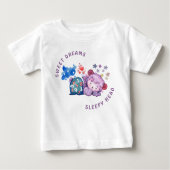 かわいい子羊の甘い夢の眠い頭生まれたばかりの ベビーTシャツ (正面)