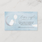 かわいい子羊の赤ちゃんシャワーおむつラッフルチケット エンクロージャーカード (正面)