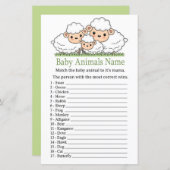 かわいい子羊の赤ん坊の動物の名前ゲーム (正面/裏面)