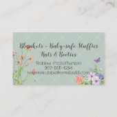 かわいい子羊ウール編み物クロシェベビー裁縫 名刺 (裏面)