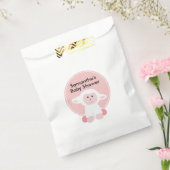 かわいい子羊パーソナライズされた赤ちゃんシャワー フェイバーバッグ (封をした状態)