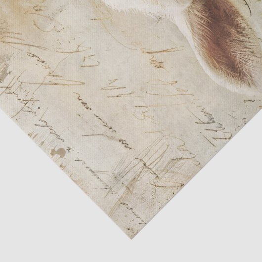 かわいい子羊ピンクの花スクリプトデコページ 薄葉紙 (詳細)