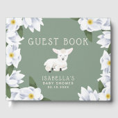 かわいい子羊フローラ赤ちゃんシャワー ゲストブック (正面)