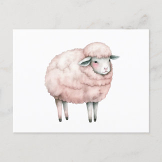 かわいい子羊ベビーボディスーツ ポストカード