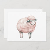 かわいい子羊ベビーボディスーツ ポストカード (正面/裏面)